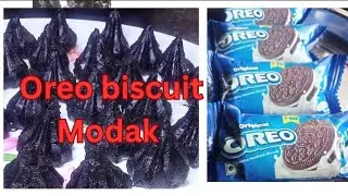 बीना गैस जलाए बनाए सबसे आसन मोदक/Oreo biscuits coconut Modak/10 minutes modak recipe