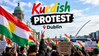 PROTEST IN DUBLIN   IN FRONT U.S. EMBASSY DEFEND KURDISH RIGHTS