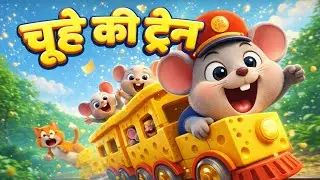 चूहे की ट्रेन | Funny Mouse Train Song | Hindi Kids Cartoon