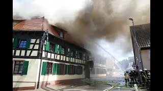 Gro&szlig;brand in Mahlberg am Pfingstsonntag