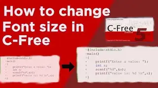 how to change font size in c-free software | java homework