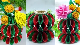 Cool Flower Vase Making at Home - How to Make Flower Pot - Home Decoration Craft - DIY Home Decor