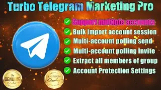 Turbo Telegram Makreting Pro-Multiple accounts #telegram #telegraminvite#telegrambulksend