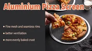SOGA Round Seamless Aluminium Nonstick Commercial Grade Pizza Screen Baking Pan