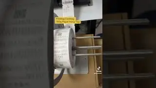 High Speed Printing 350g Clothing Price Hang Tag Roll with Automatic Label Rewinder #barcodeprinter