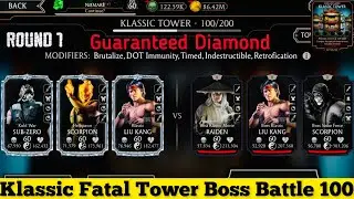 Klassic Tower Bosses Battle 100 Fight + Guaranteed Diamond Reward | MK Mobile