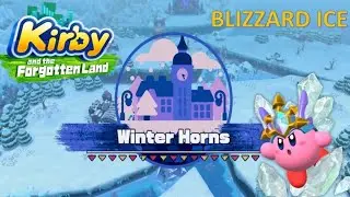 Kirby and the Forgotten Land - Blizzard Ice Kirby in Winter Horns/World 4