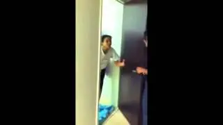 girl freaks out