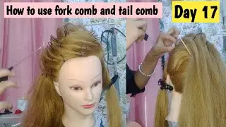 How to use Fork Comb And Tail Comb l Professional Hairstyling