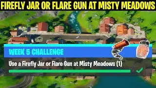 Use a Firefly Jar or Flare Gun at Misty Meadows - Fortnite Season 3 Week 5 Challenge