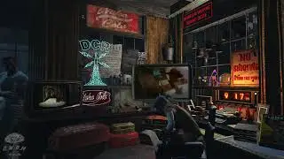 Vintage Atomic Fallout 4 ☢️📺 | Wasteland Warehouse with Propaganda Films, Rain & Noir Jazz