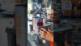 #semi  automatic protein powder metal container #sealing machine, manual cannef food tin can #seamer