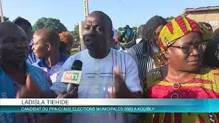 Sohou Richard, Nad&egrave;ge Graho,Ti&eacute;hid&eacute;, Alexis Za&eacute;, Jean Pascal Mahan, Armel Noel en campagne &agrave; Kouibly