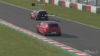 Gran Turismo 7 Daily races Suzuka Clio. 2nd, close at the end.