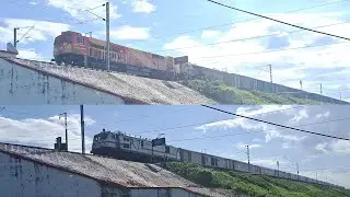 Dibrugarh RAJDHANI Express Follows Freight Train | New Maynaguri | Northeast Frontier Railway