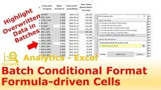 Data Validation: Auto-track formula-driven data change with conditional format