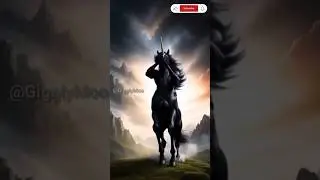 Black Unicorn Hear touching Dance🦄🔥#shorts #horse #dance #trending @GigglyMoo