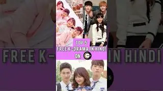 Top 5 Free K-Drama In Hindi | Hindi K-Drama On Zee5 #drama #kdrama #series #shorts