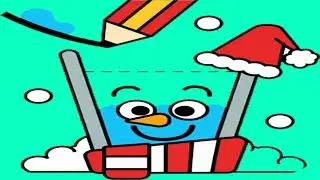 Happy Glass(New Update) - Winter theme - Gameplay Walkthrough Part 15- DRAW A LINE TO FILL THE GLASS