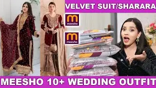 Meesho🌸🛍️ 10+ Velvet Suit Haul || Sharara Set Gown Pakistani suit Honest Review 🤩 New Arrivals 