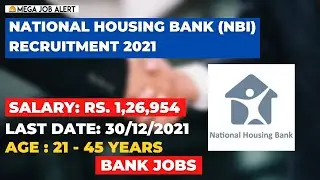 National Housing Bank Recruitment 2021 | How to Apply for NHB Vacancy 2021 | New Bank Jobs