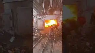 Submerged arc furnace produces and supplies ferroalloy.