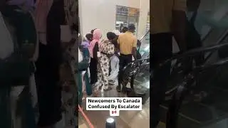 Canada immigrants don't understand escalators #fall #fail #immigrants #immigration #canada #funny