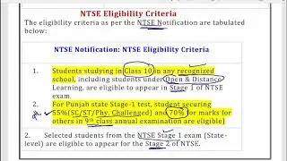 NTSE Test Awareness Video for Students