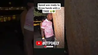 Speed was ready to throw hands with a TREE 😭🌳