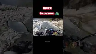 Extreme River Crossing 🔥🏍️ #motovlog #shorts #short