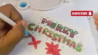 Relaxing Christmas Watercolor Art 🎨 Holiday Painting Tutorial#wenkaart 
