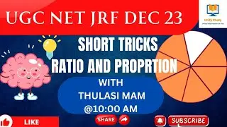 Ratio and Proportion Tricks -Mathematical Reasoning - Day 2 | UGC NET Paper 1 Mathematical Reasoning
