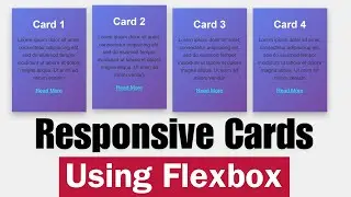 How To Make Responsive Cards In HTML And CSS | HTML And CSS Tutorial For  Beginners