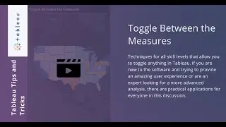 Tableau Tips and Tricks - How to Toggle between Measures