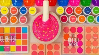 Satisfying Video DIY Slime ASMR | Making Crushing Purple Slime Mixing Random Makeup Cosmetic Glitter
