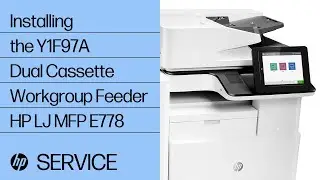Installing the Y1F97A Dual Cassette Workgroup Feeder | HP LaserJet MFP E778 | HP Support