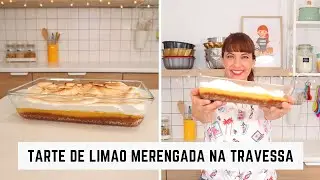 Tarte de limão merengada na travessa