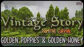 Golden Poppies & Golden Honey in Vintage Story Primitive Survival - Surviving Wilderness // EP33