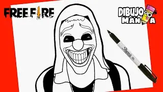 COMO DIBUJAR LA SKIN DESGRACIADO DE FREE FIRE | ESCUADRON CRIMINALES |  how to draw calamity skin