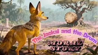 The Jackal and the Drum 🏈🌵#cartoon  #AnimalStories #MoralTales #Greed