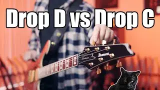 Drop D vs Drop C Tuning for Electric Guitar w/ Full Mix Demo Song