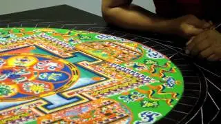 Tibetan Monks Creating a Sand Mandala