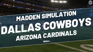 Dallas Cowboys vs. Arizona Cardinals | 2025 NFL Week 9 | Madden Simulation | Blogging The Boys