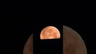Strawberry Full Moon of June, setting behind the cascade mountain range!