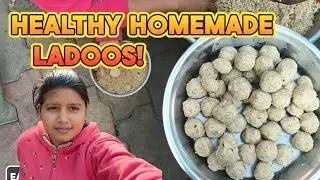 Vlog Day 9 | घर पर बने चावल, तिल, बादाम और काजू के हेल्दी लड्डू