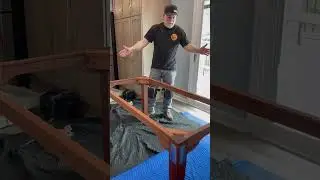 Mahogany Kitchen Table - Stained Glass Inlay