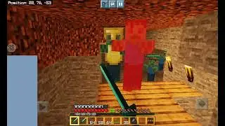 Zombie Raid In Minecraft Difficulty - Normal Cave Part 2