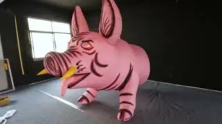 Digital Inflatable Balloon Half Pink Pig for #AdvertisingInflatable Decortion