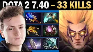 Invoker with Pro 33 Kills and Dread - Mid Dota Gameplay
