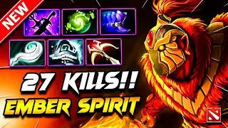 EMBER SPIRIT Dota 2 Gameplay | x27 Kills!! Ember Spirit DOTA 2 Carry Build Pro Gameplay 7.39
